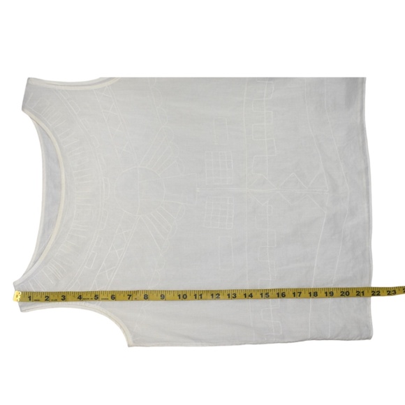 Vintage Rare Issey Miyake Embroidered Cotton Sleeveless Top Tank S As is - Picture 11 of 12